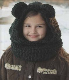 Crocheted Bear Hood Image